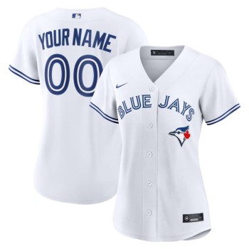 Women's Toronto Blue Jays Nike White Home Replica Custom Jersey