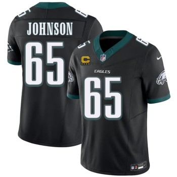 Men's Philadelphia Eagles #65 Lane Johnson Black 2026 4-Star C Patch Throwback Vapor F.U.S.E. Untouchable Limited Jersey Men's Philadelphia Eagles #65 Lane Johnson Black 2026 4-Star C Patch Throwback Vapor F.U.S.E. Untouchable Limited Jersey