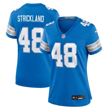 Women's Detroit Lions Loren Strickland Blue Game Jersey Women's Detroit Lions Loren Strickland Blue Game Jersey
