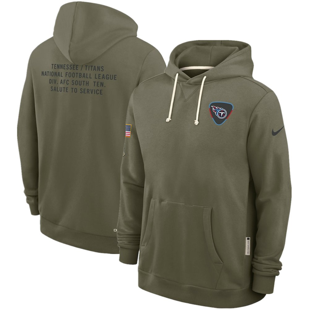 Men's Tennessee Titans Olive 2025 Salute to Service Pullover Hoodie Men's Tennessee Titans Olive 2025 Salute to Service Pullover Hoodie