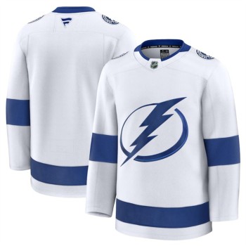 Men's Tampa Bay Lightning Blank White 2024-25 Away Stitched Hockey Premium Jersey Men's Tampa Bay Lightning Blank White 2024-25 Away Stitched Hockey Premium Jersey