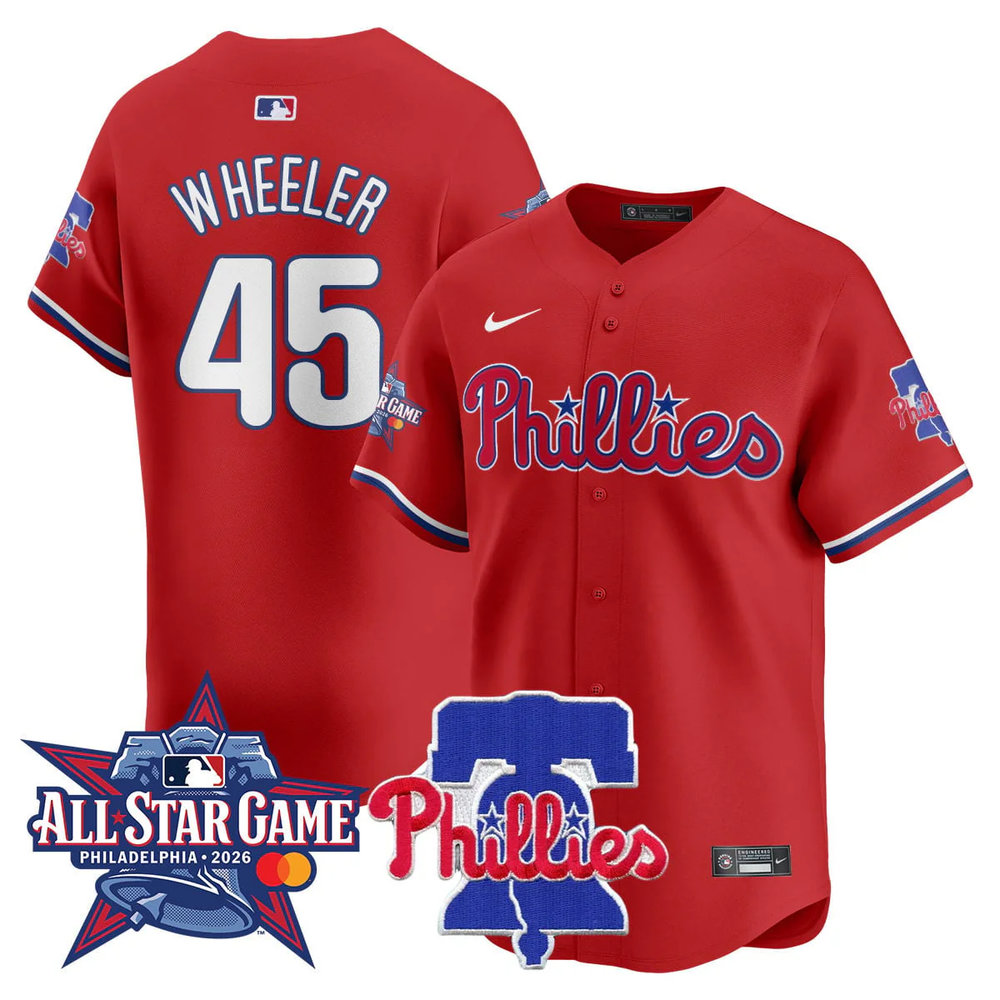 Youth Philadelphia Phillies #45 Zack Wheeler Red 2026 MLB All-Star Jersey
