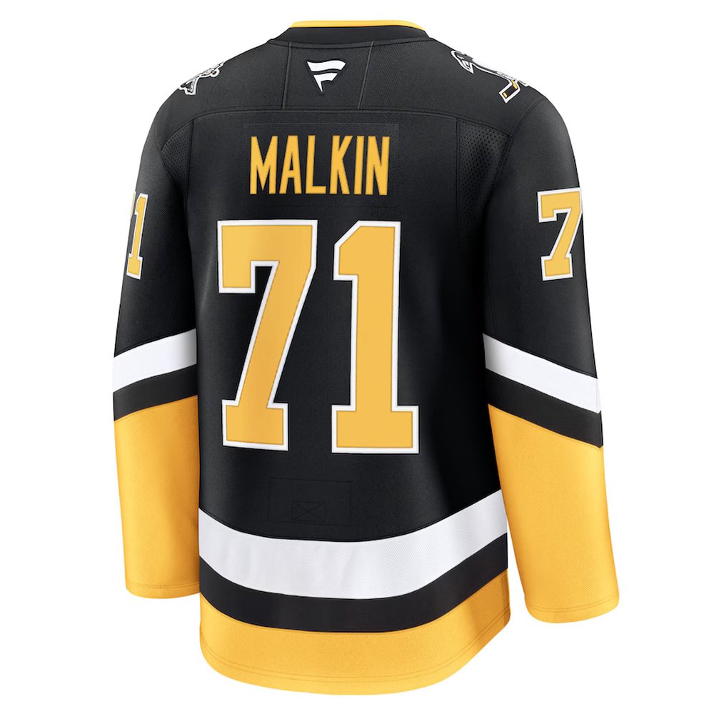 Men's Pittsburgh Penguins #71 Evgeni Malkin Black Alternate Premium Jersey