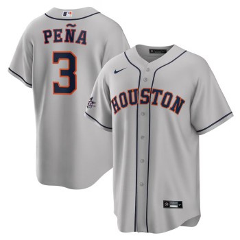 Men's Houston Astros #3 Jeremy Pena Nike Gray 2025 MLB All-Star Game Road Replica Player Jersey