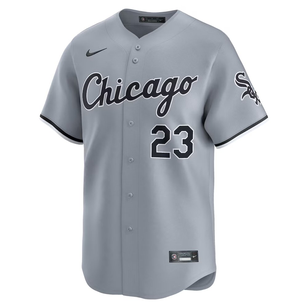 Men's Chicago White Sox #23 Andrew Benintendi Nike Gray Road Limited Player Jersey