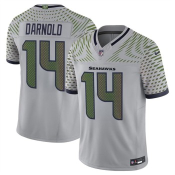 Youth Seattle Seahawks #14 Sam Darnold Gray Rivalries Collection Game Jersey