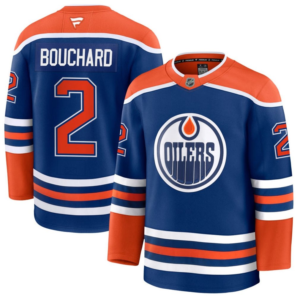 Youth Edmonton Oilers #2 Evan Bouchard Royal Home Jersey Youth Edmonton Oilers #2 Evan Bouchard Royal Home Jersey