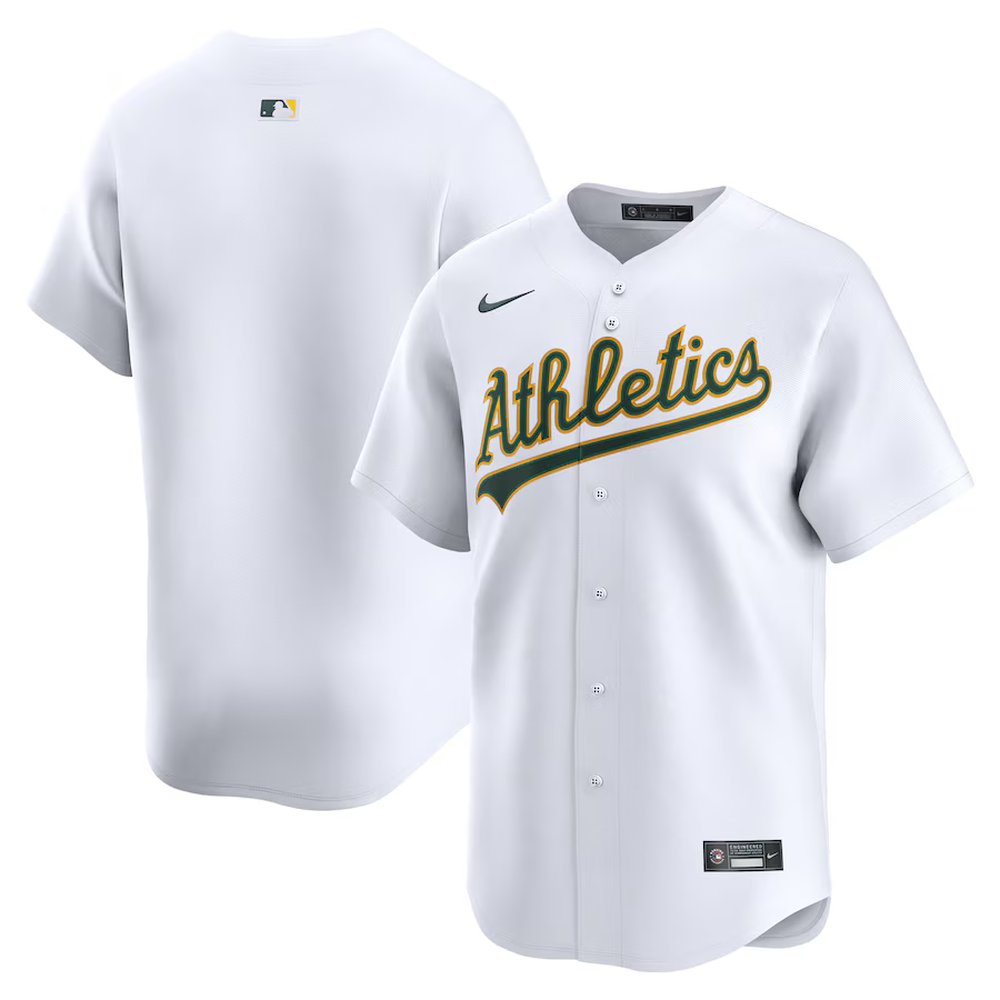 Men's Oakland Athletics White Home Limited Jersey