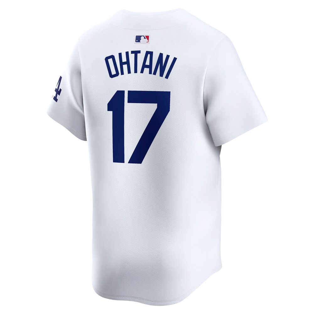 Men's Los Angeles Dodgers #17 Shohei Ohtani White 2024 World Series Home Limited Player Jersey