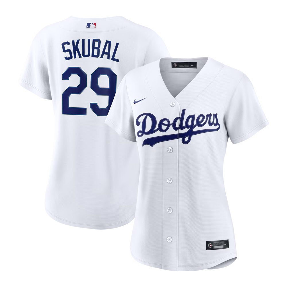 Women's Los Angeles Dodgers #29 Tarik Skubal Nike White Home Replica Jersey