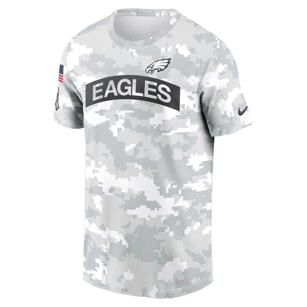 Men's Philadelphia Eagles Arctic Camo 2024 Salute To Service Performance T-Shirt