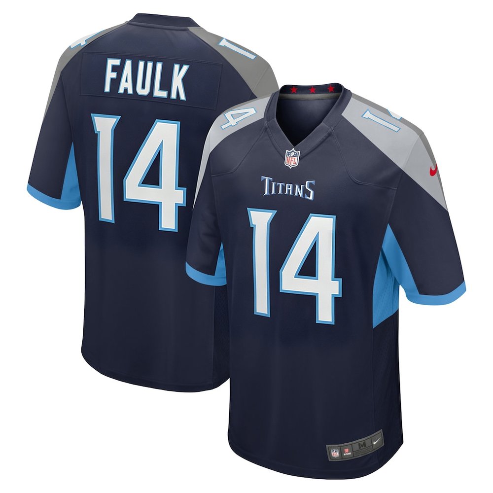 Youth Tennessee Titans #14 Carnell Tate Navy 2026 NFL Draft Game Jersey