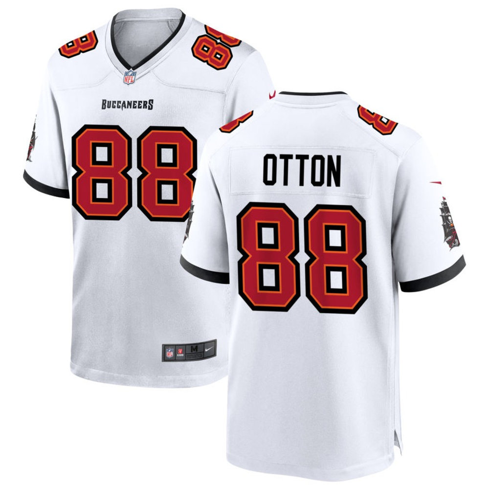 Men's Tampa Bay Buccaneers #88 Cade Otton White Game Jersey Men's Tampa Bay Buccaneers #88 Cade Otton White Game Jersey