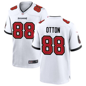 Men's Tampa Bay Buccaneers #88 Cade Otton White Game Jersey Men's Tampa Bay Buccaneers #88 Cade Otton White Game Jersey