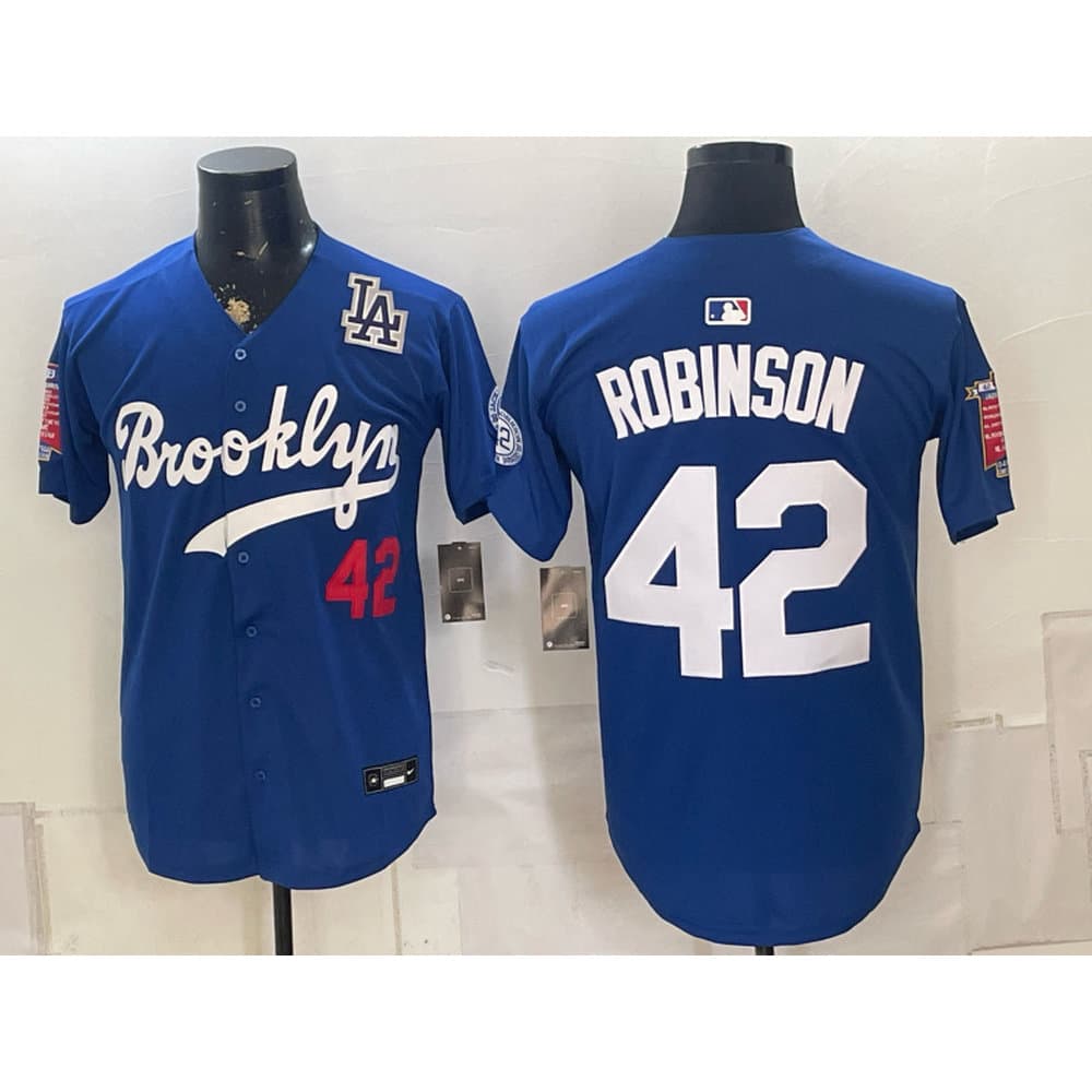 Youth Brooklyn Dodgers #42 Jackie Robinson Royal Stitched Baseball Jersey