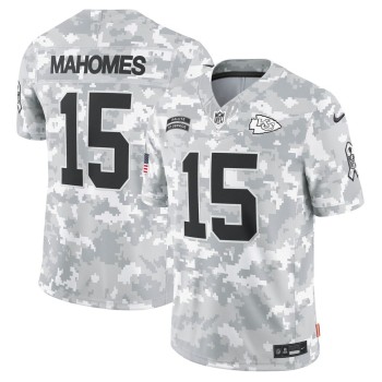 Men's Kansas City Chiefs #15 Patrick Mahomes Arctic Camo 2024 Salute to Service Limited Jersey Men's Kansas City Chiefs #15 Patrick Mahomes Arctic Camo 2024 Salute to Service Limited Jersey