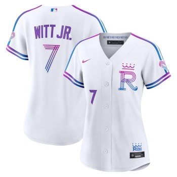Women's Kansas City Royals #7 Bobby Witt Jr. Nike White 2026 City Connect Stadium Jersey