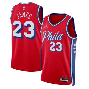 Men's Philadelphia 76ers #23 LeBron James Jordan Brand Red Swingman Statement Edition Jersey