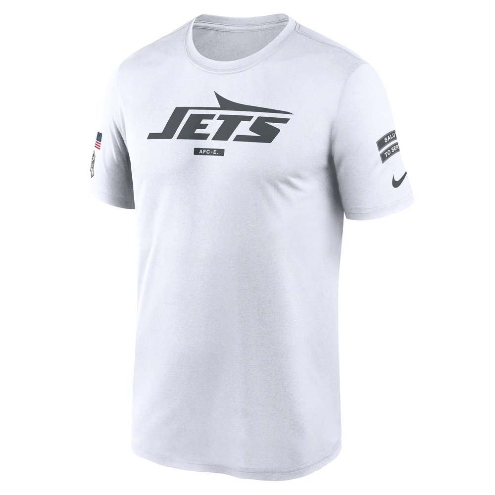 Men's New York Jets White 2024 Salute To Service Legend Performance T-Shirt