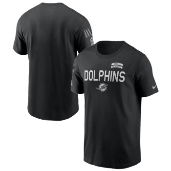 Men's Miami Dolphins Black 2026 Salute to Service Sideline Dri-FIT T-Shirt Men's Miami Dolphins Black 2026 Salute to Service Sideline Dri-FIT T-Shirt