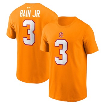 Men's Tampa Bay Buccaneers #3 Rueben Bain Jr. Nike Orange 2026 NFL Draft Name & Number T-Shirt