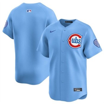 Men's Chicago Cubs Blank Blue 2024/25 2nd Alternate Limited Stitched Baseball Jersey Men's Chicago Cubs Blank Blue 2024/25 2nd Alternate Limited Stitched Baseball Jersey