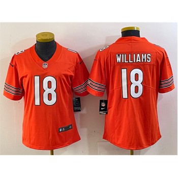 Women's Chicago Bears #18 Caleb Williams Orange 2024 Draft Vapor Stitched Jersey(Run Small) Women's Chicago Bears #18 Caleb Williams Orange 2024 Draft Vapor Stitched Jersey(Run Small)