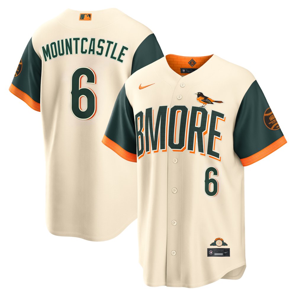 Men's Baltimore Orioles #6 Ryan Mountcastle Nike Natural 2026 City Connect Stadium Jersey
