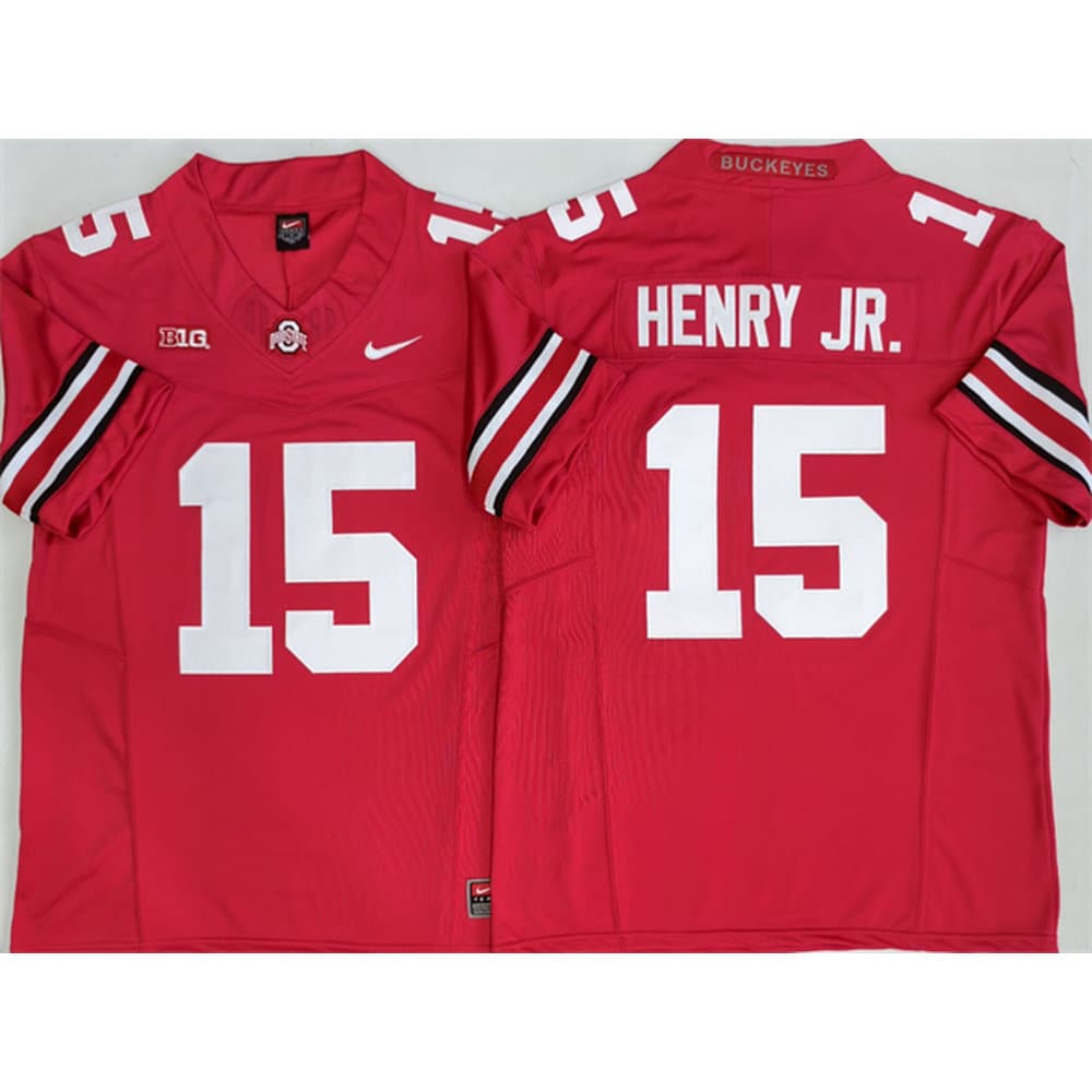 Youth Ohio State Buckeyes #15 Chris Henry Jr Red 2025 Vapor F.U.S.E. Limited Jersey