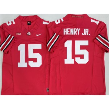 Men's Ohio State Buckeyes #15 Chris Henry Jr Red 2025 Vapor F.U.S.E. Limited Jersey