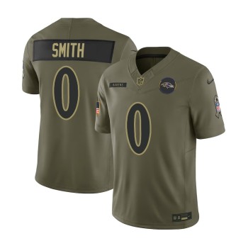 Youth's Baltimore Ravens #0 Roquan Smith Nike Olive 2025 Salute to Service Retired Limited Jersey Youth's Baltimore Ravens #0 Roquan Smith Nike Olive 2025 Salute to Service Retired Limited Jersey