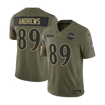 Youth's Baltimore Ravens #89 Mark Andrews Nike Olive 2025 Salute to Service Retired Limited Jersey Youth's Baltimore Ravens #89 Mark Andrews Nike Olive 2025 Salute to Service Retired Limited Jersey