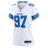 Women's Detroit Lions #97 Aidan Hutchinson White Game Jersey