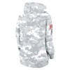 Women's Green Bay Packers Arctic Camo 2024 Salute To Service Club Fleece Pullover Hoodie
