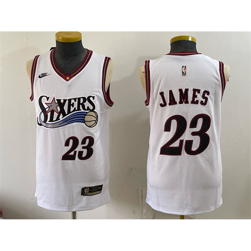 Women's Philadelphia 76ers #23 LeBron James White 2026 Classic Edition Jersey