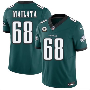Men's Philadelphia Eagles #68 Jordan Mailata Green 2026 3-Star C Patch Vapor F.U.S.E. Untouchable Limited Jersey Men's Philadelphia Eagles #68 Jordan Mailata Green 2026 3-Star C Patch Vapor F.U.S.E. Untouchable Limited Jersey