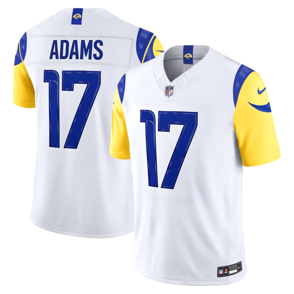 Men's Los Angeles Rams #17 Davante Adams White Vapor F.U.S.E. Sewn Down Limited Jersey