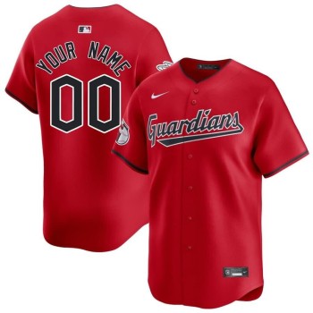 Men's Cleveland Guardians Red Stitched Baseball Custom Jersey Men's Cleveland Guardians Red Stitched Baseball Custom Jersey
