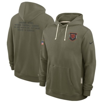 Men's Chicago Bears Olive 2025 Salute to Service Pullover Hoodie Men's Chicago Bears Olive 2025 Salute to Service Pullover Hoodie