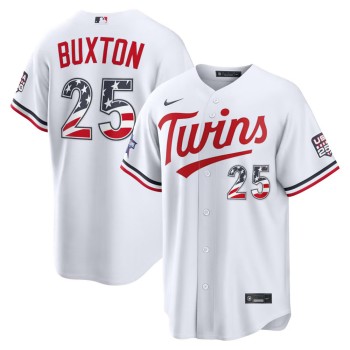 Men's Minnesota Twins #25 Byron Buxton Nike White 2026 All-Star Edition Stars & Stripes Stadium Jersey