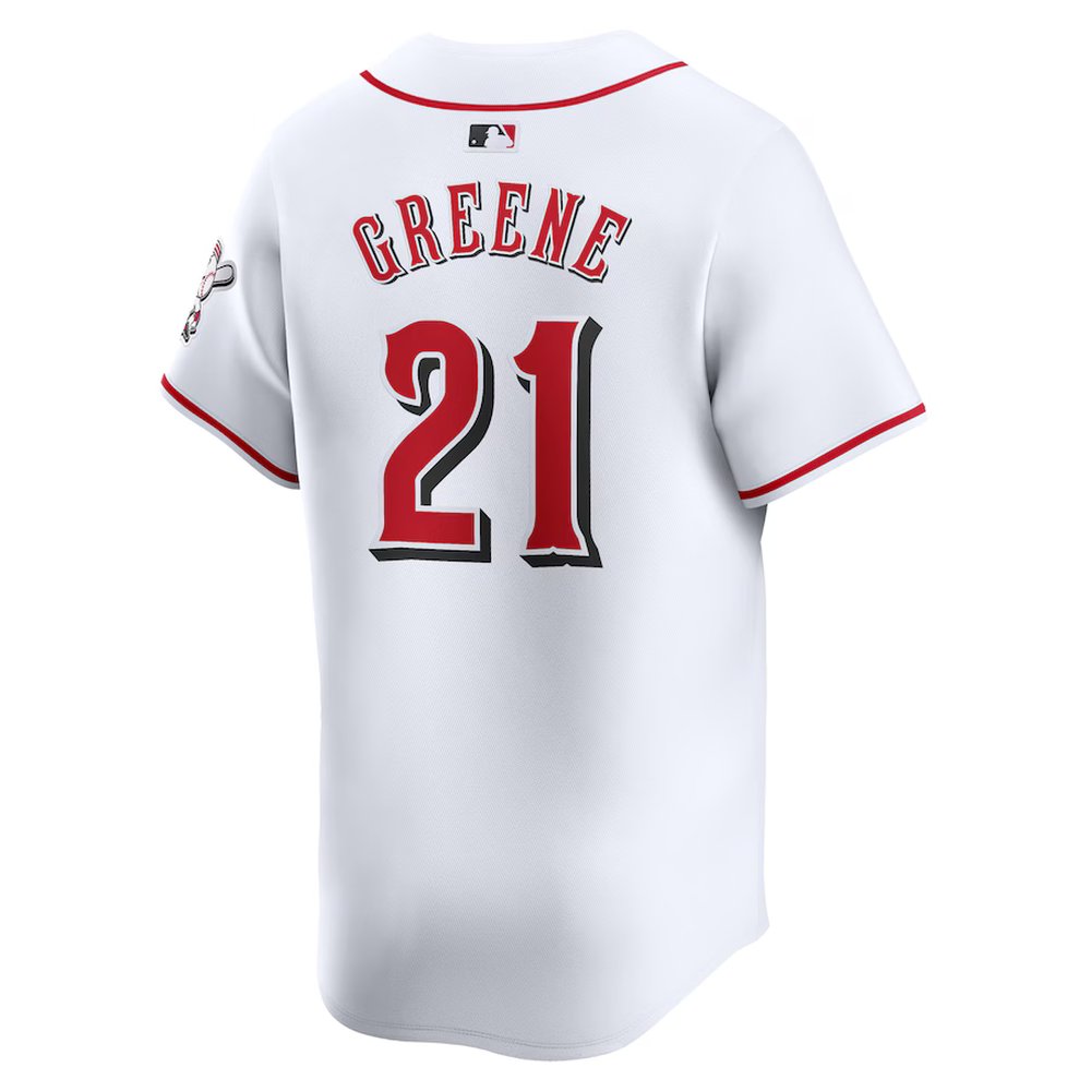 Men's Cincinnati Reds #21 Hunter Greene Nike White Home Limited Player Jersey
