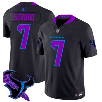 Men's Houston Texans #7 C.J. Stroud Black F.U.S.E. 2025 DJ SCREW Vapor Limited Stitched Football Jersey
