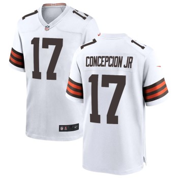 Men's Cleveland Browns #17 KC Concepcion White 2026 NFL Draft Game Jersey Men's Cleveland Browns #17 KC Concepcion White 2026 NFL Draft Game Jersey