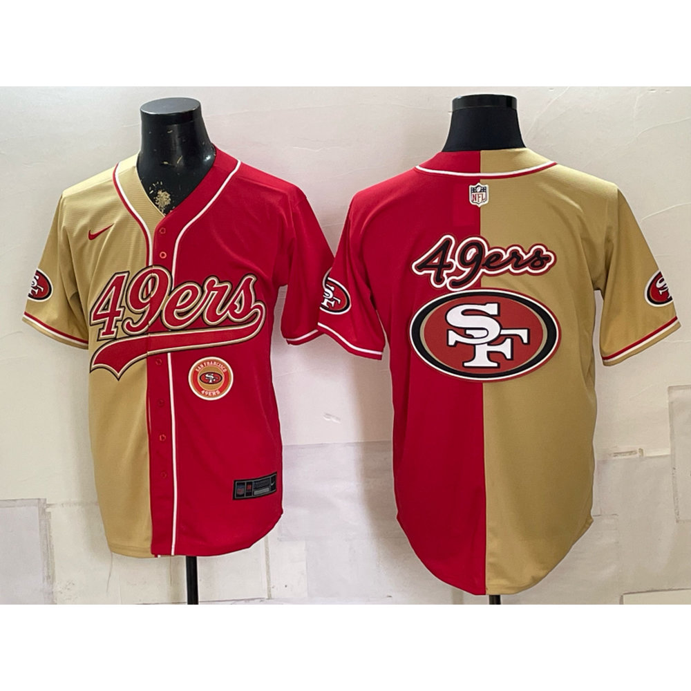 Youth San Francisco 49ers Red Split Cool Base Stitched Baseball Jersey Youth San Francisco 49ers Red Split Cool Base Stitched Baseball Jersey