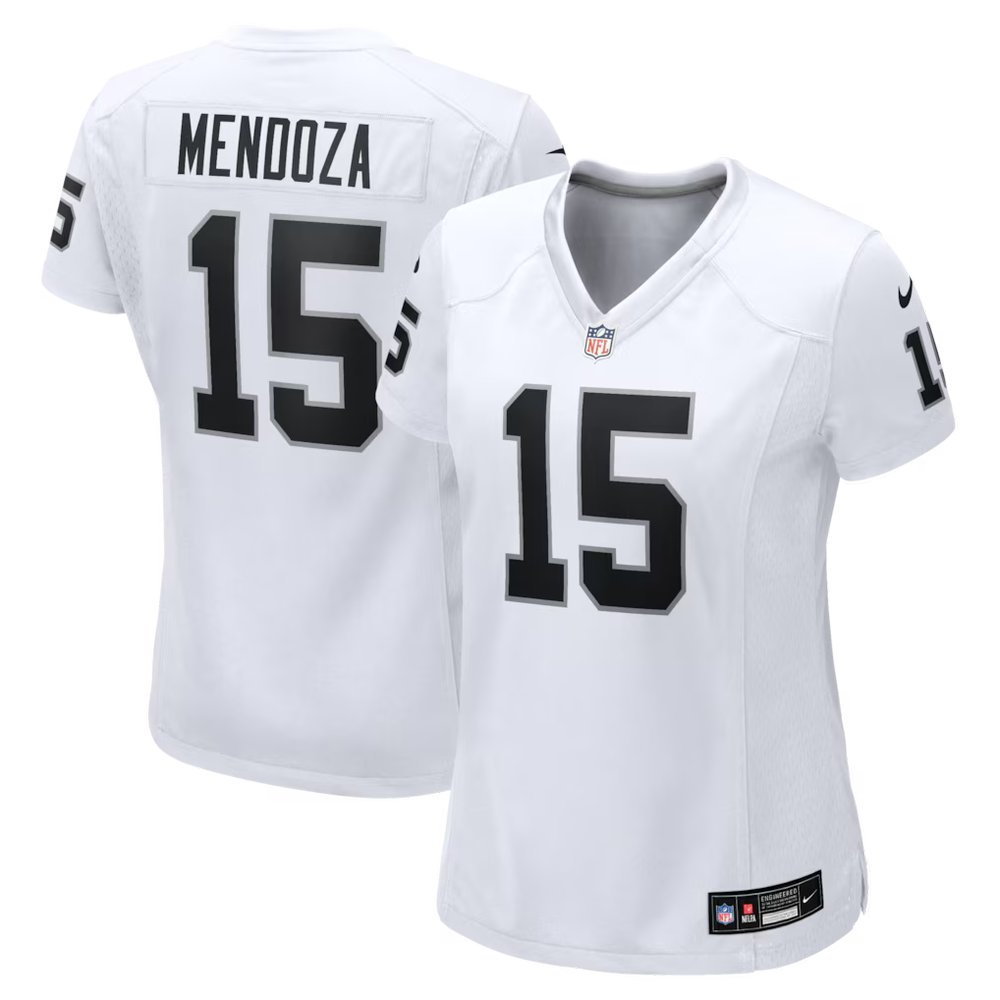 Women's Las Vegas Raiders #15 Fernando Mendoza White Game Player Jersey