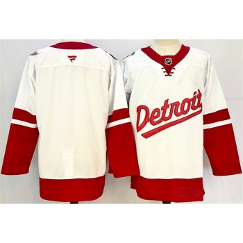 Men's Detroit Red Wings Blank White/Red 2024-25 Stitched Premium Jersey Men's Detroit Red Wings Blank White/Red 2024-25 Stitched Premium Jersey