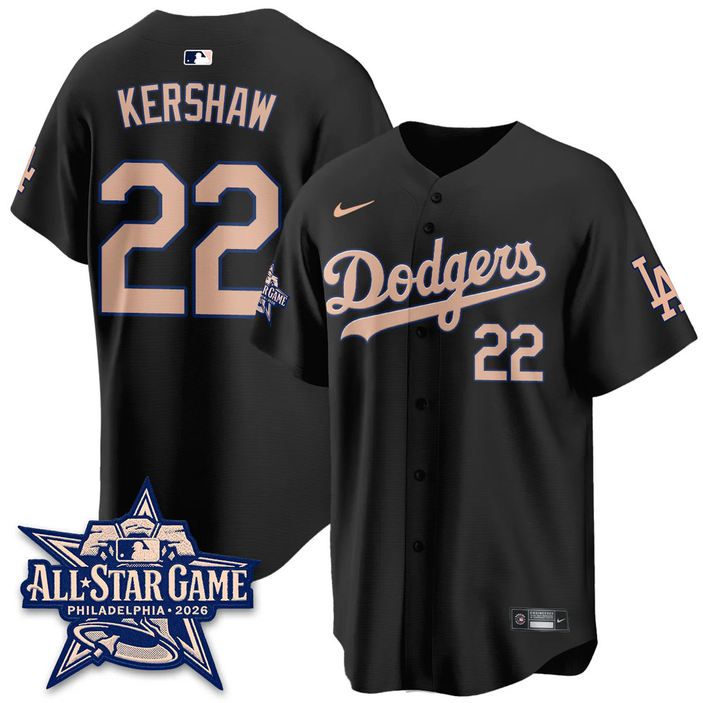 Men's Los Angeles Dodgers #22 Clayton Kershaw Black 2026 MLB All-Star Jersey