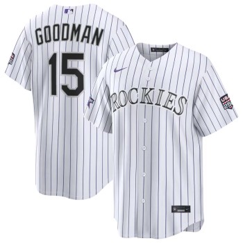 Men's Colorado Rockies #15 Hunter Goodman Nike White 2026 All-Star Game Replica Jersey