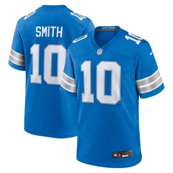Men's Detroit Lions Tre Quan Smith  Blue Game Jersey Men's Detroit Lions Tre Quan Smith  Blue Game Jersey
