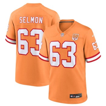Men's Tampa Bay Buccaneers #63 Lee Roy Selmon Nike Creamsicle 50th Season Game Jersey
